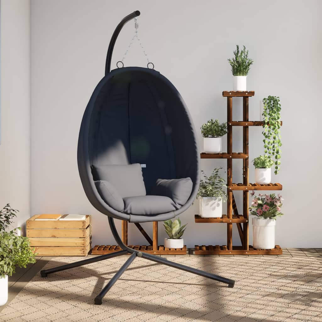 Hanging Egg Chair With Stand Fabric And Steel Default Title