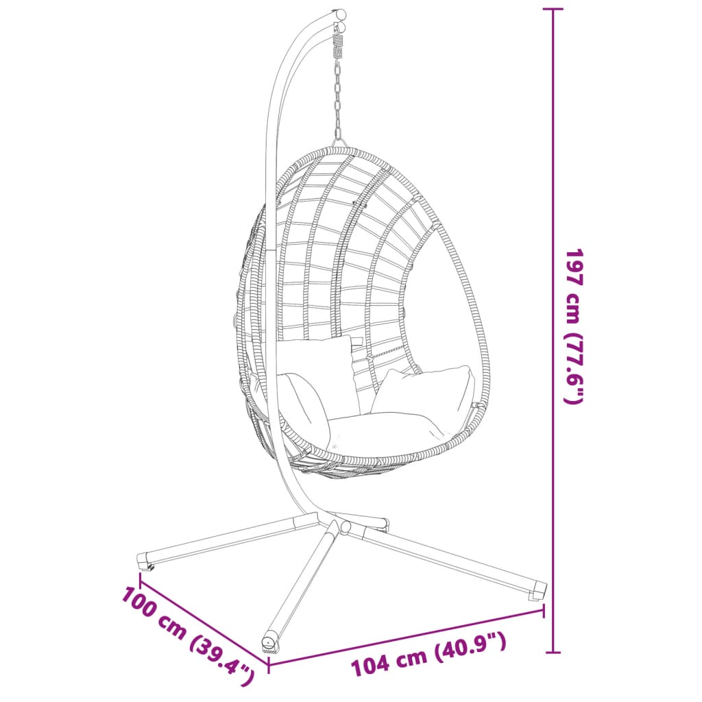 Hanging Egg Chair Stand Steel