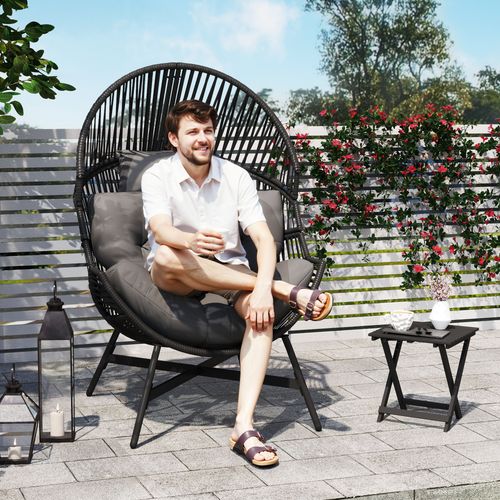 Elevate Your Outdoor Comfort with the Outsunny Rattan Garden Egg Chair