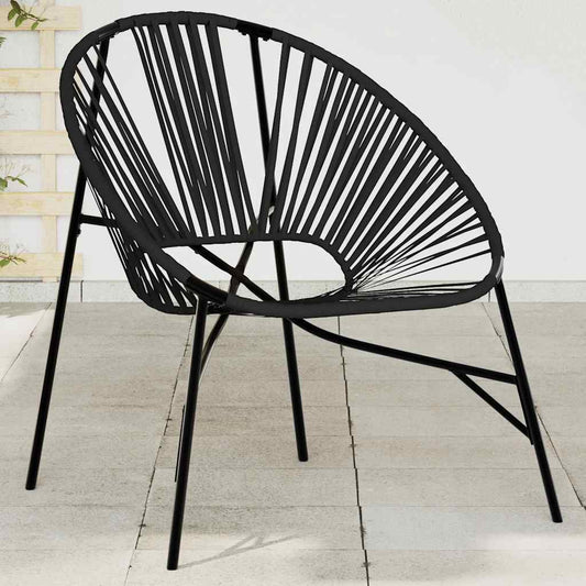 Garden Egg Chair Poly Rattan black