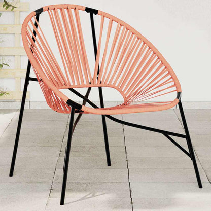 Garden Egg Chair Poly Rattan black and orange